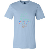 My Favorite Color is Christmas Lights Xmas Sporty T-Shirt - Canvas Unisex T-Shirt