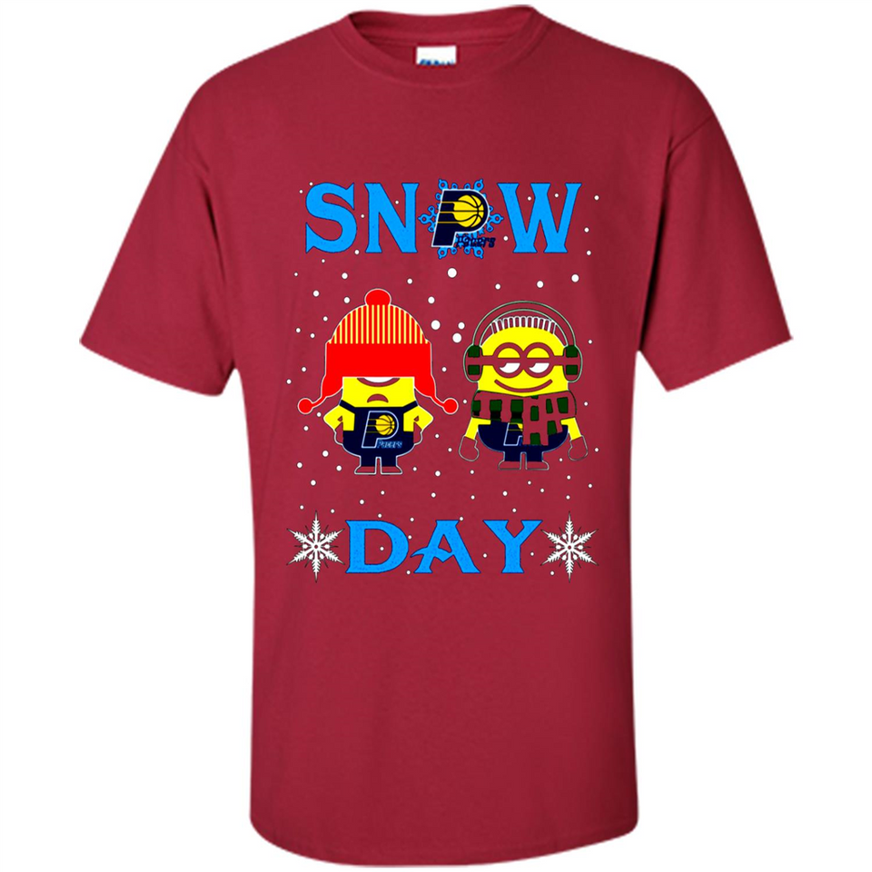 Snow Day Shirt For Indiana Pacers Vs Minion Fans pingpong
