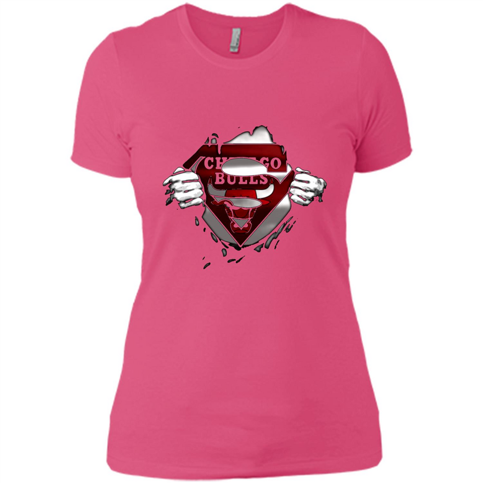 Chicago Bulls And Superman Fans - Ladies' Boyfriend T-Shirt