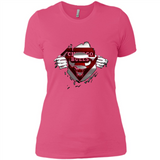Chicago Bulls And Superman Fans - Ladies' Boyfriend T-Shirt