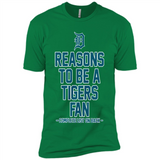 Reasons to be a Detroit Tigers Fan Complete List on Back - Premium Short Sleeve T-Shirt