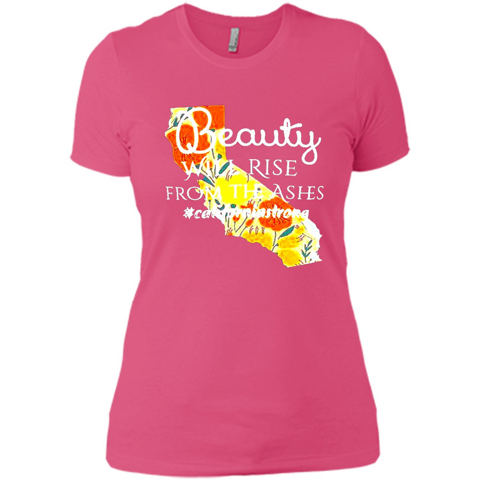 Paradise California Strong Camp Fire Youth T-Shirt PINGPONG - Ladies' Boyfriend T-Shirt