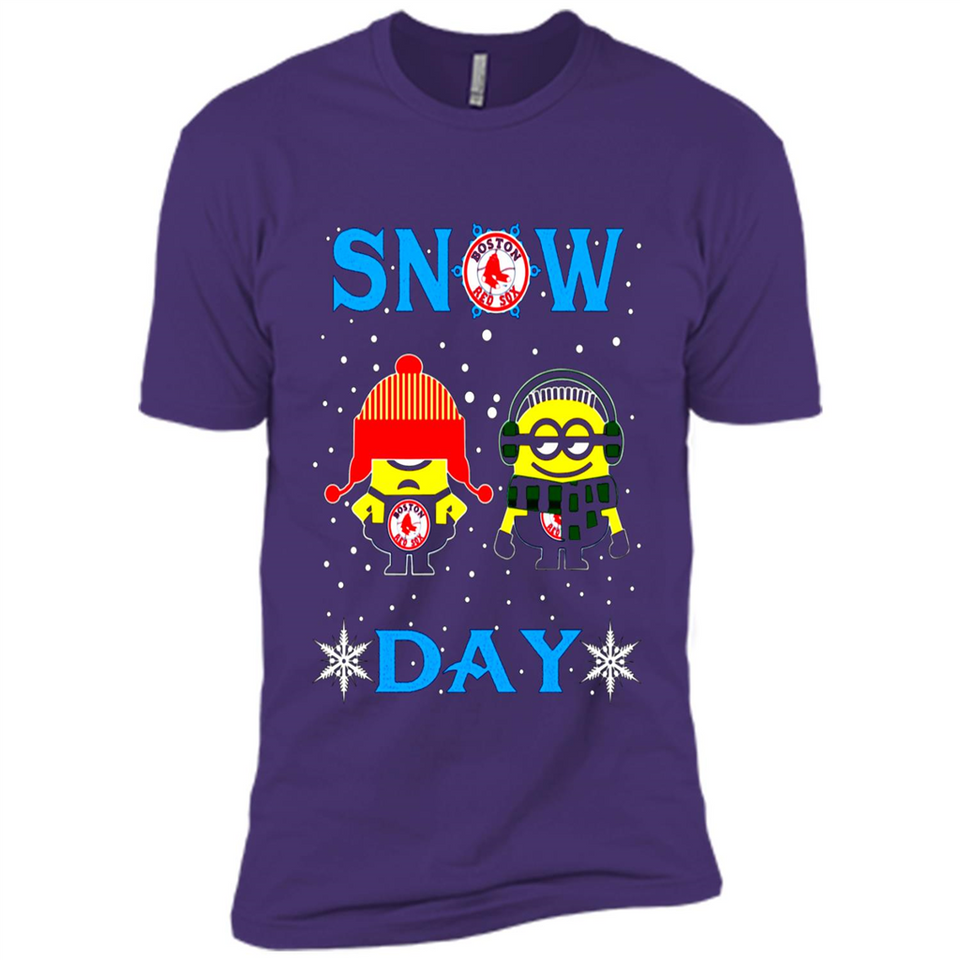 Snow Day Shirt For Boston Red Sox Vs Minion Fans pingpong