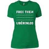 Peaceful Communities- Free Them Liberenlos Shirt PINGPONG - Ladies' Boyfriend T-Shirt