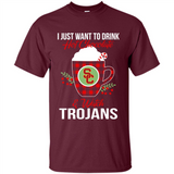 I Just Want To Drink Hot Chocolate & Watch USC Trojans Ugly Christmas Sweater PINGPONG