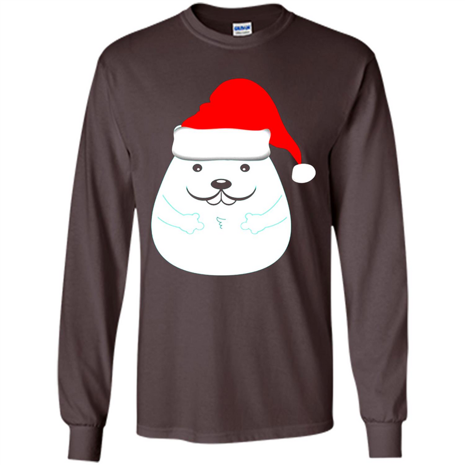 Funny Hamster Christmas t-shirt Santa Hat - Long Sleeve T-Shirt