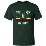 Christmas In July Shirt Surfing Palm Trees Surfboard - Shirt