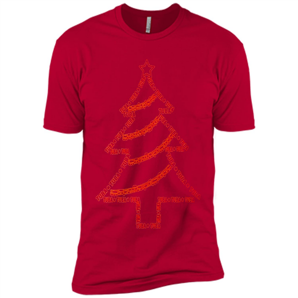 Tuba Text Christmas Tree Musical Instrument Holiday Shirt