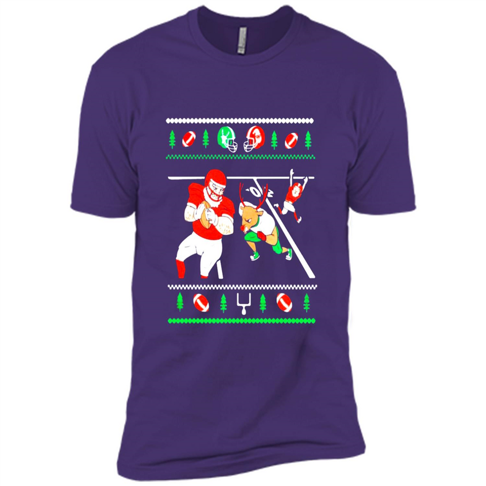 Santa vs Deer Football Ugly Christmas PINGPONG