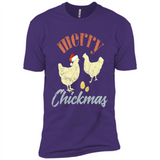 Christmas Chicken Vintage Shirt Funny Santa Hen Farmer Lover - Premium Short Sleeve T-Shirt