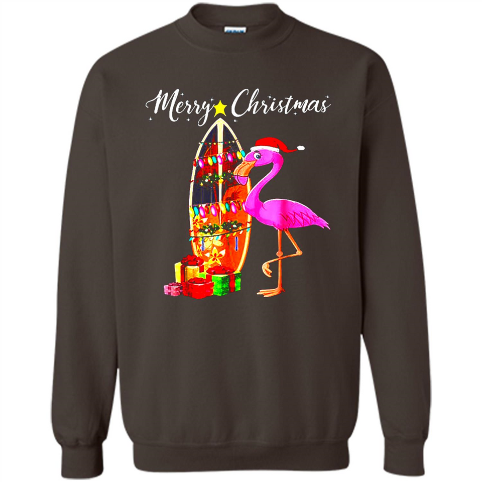 Flamingo Christmas Shirt, Merry Christmas Shirt , Flamingo - Sweatshirt