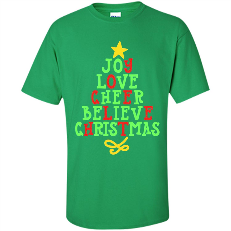 Joy Love Cheer Believe Christmas Tree