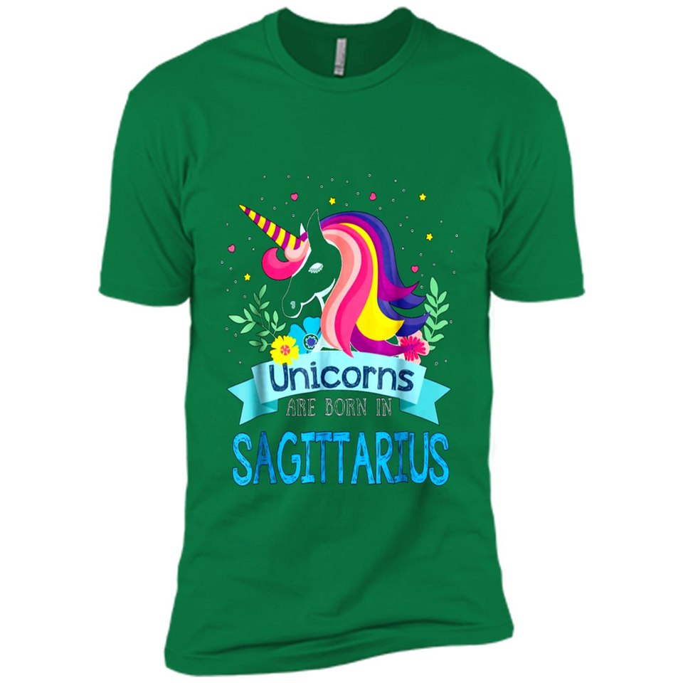 Unicorns are born in Sagittarius Birthday Rainbow Custom Ultra Cotton