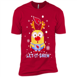 Minion Arizona Cardinals Ugly Christmas Sweater Let it Snow - Premium Short Sleeve T-Shirt