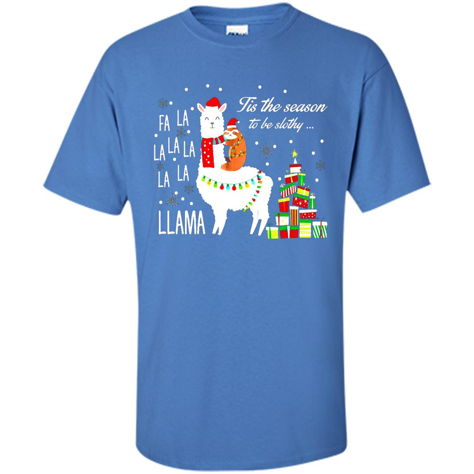 Llama Tis the season to be slothy Christmas sweatshirt PINGPONG - Shirt
