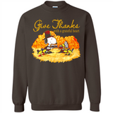 Snoopy Thanksgiving Give Thanks With A Grateful Heart - Sweatshirt