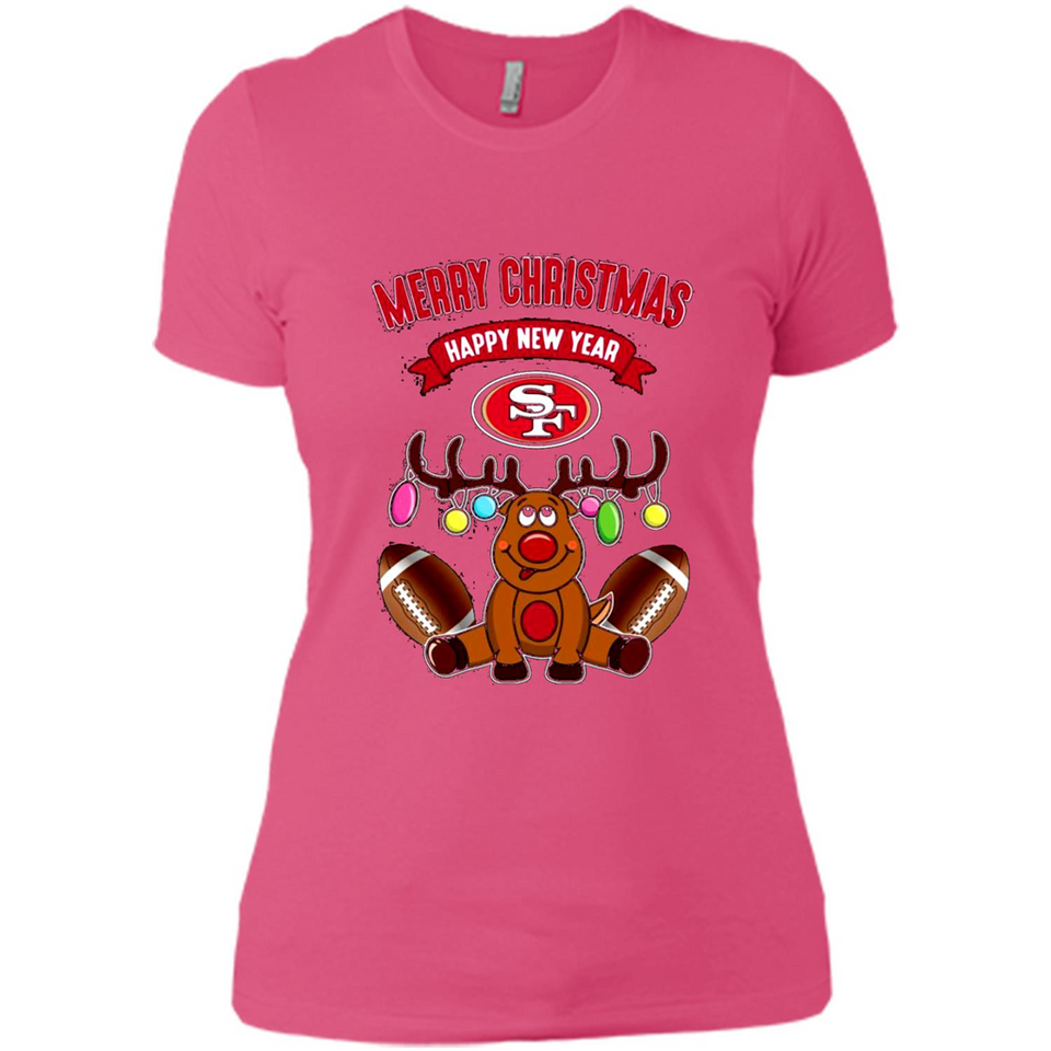 San Francisco 49ers NFL Reindeer Funny Merry Christmas And Happy New Year