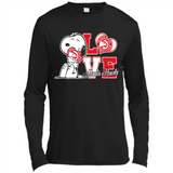 Snoopy loves NBA Atlanta Hawks - Canvas Long Sleeve T-Shirt
