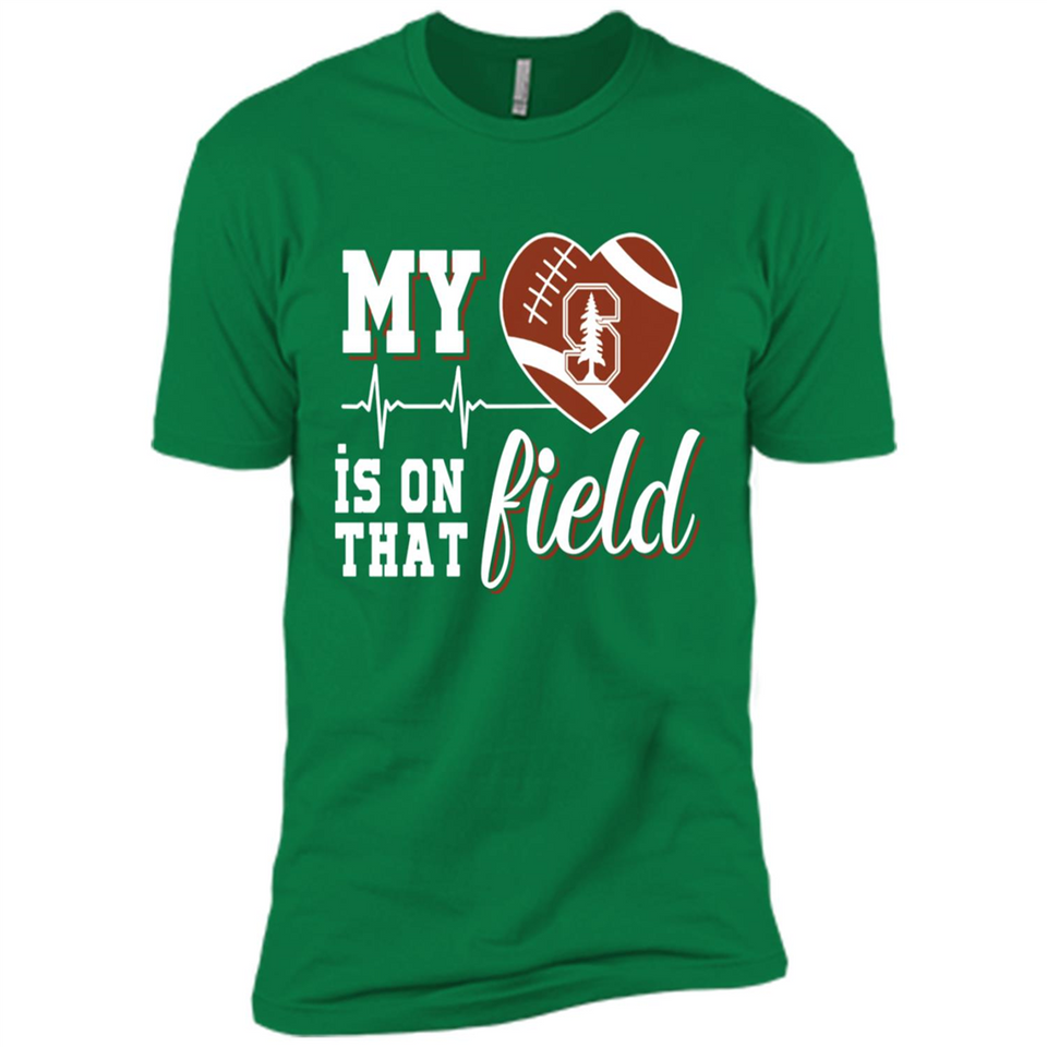 Stanford Cardinal Football My Heart is on that Field - Premium Short Sleeve T-Shirt