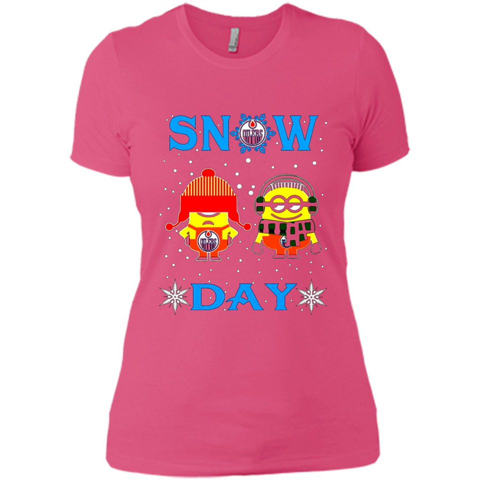 Snow Day Shirt For Edmonton Oilers Vs Minion Fans pingpong