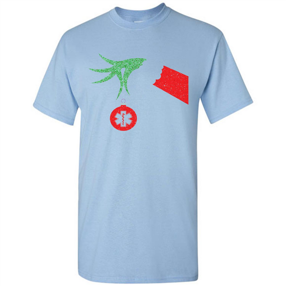 Funny Grinch Hand holding Doctor ornament Christmas Sporty T-Shirt - Shirt