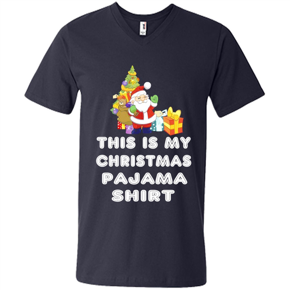 This is My Christmas Pajama Shirt - Santa Bear Tree Gift Tee