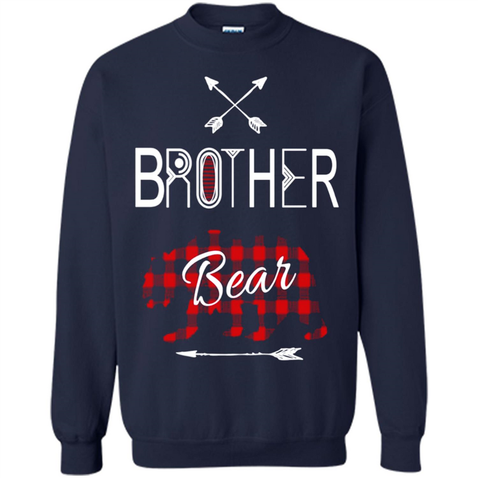 Brother Shirt Buffalo Plaid Family Camping Bear Tee - Sweatshirt