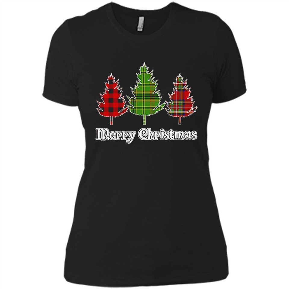 Plaid Christmas Tree Shirt Merry Christmas Plaid is Rad