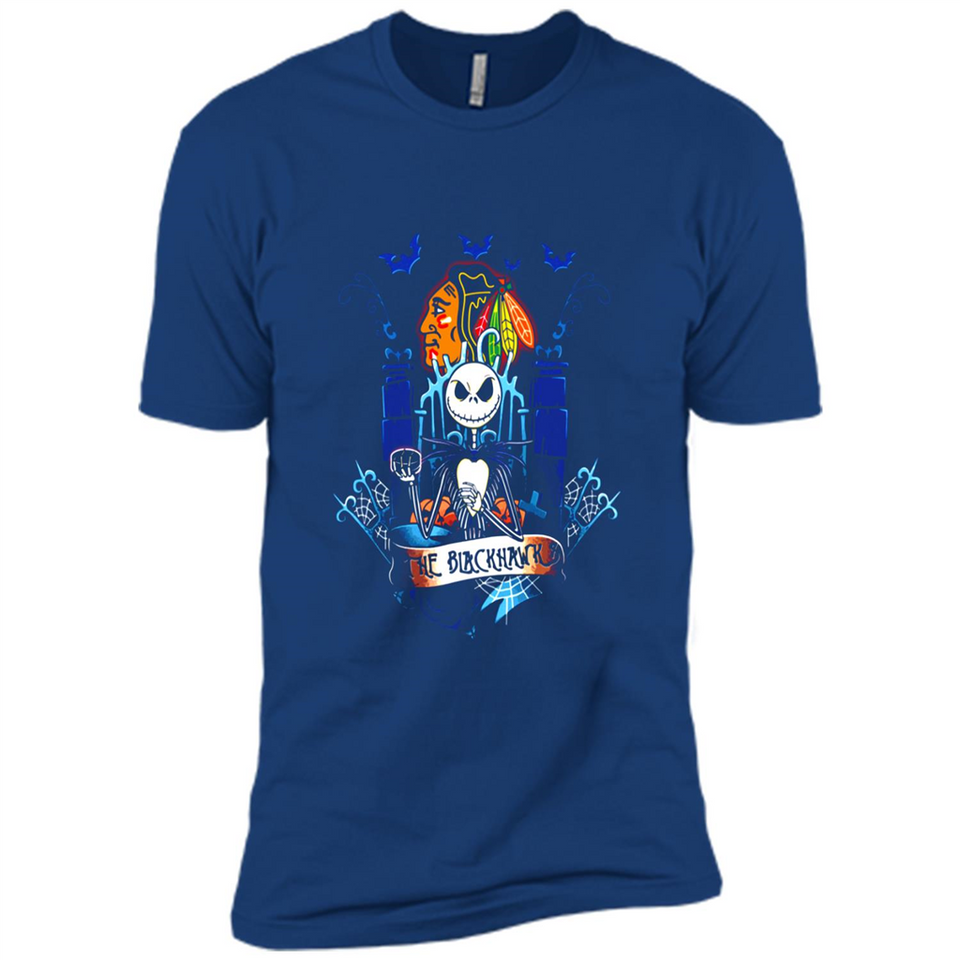 Chicago Blackhawks Halloween The Nightmare Before Christmas - Premium Short Sleeve T-Shirt