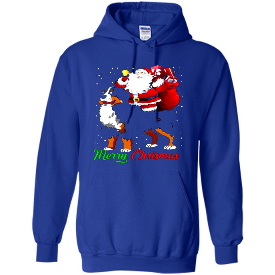 Merry Christmas Santa Claus With Big Dog sweater PINGPONG