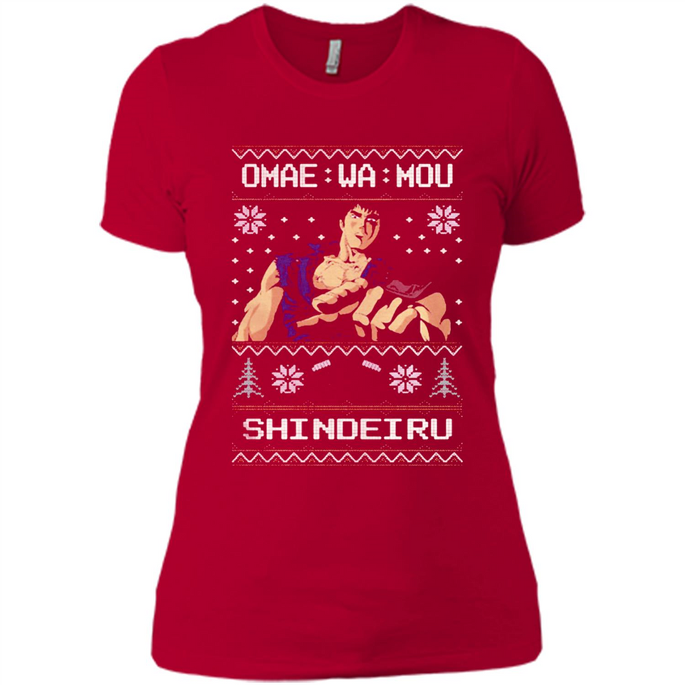 Omae Wa Mou Shindeiru Ugly Christmas Sweater - Ladies' Boyfriend T-Shirt