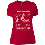 Omae Wa Mou Shindeiru Ugly Christmas Sweater - Ladies' Boyfriend T-Shirt