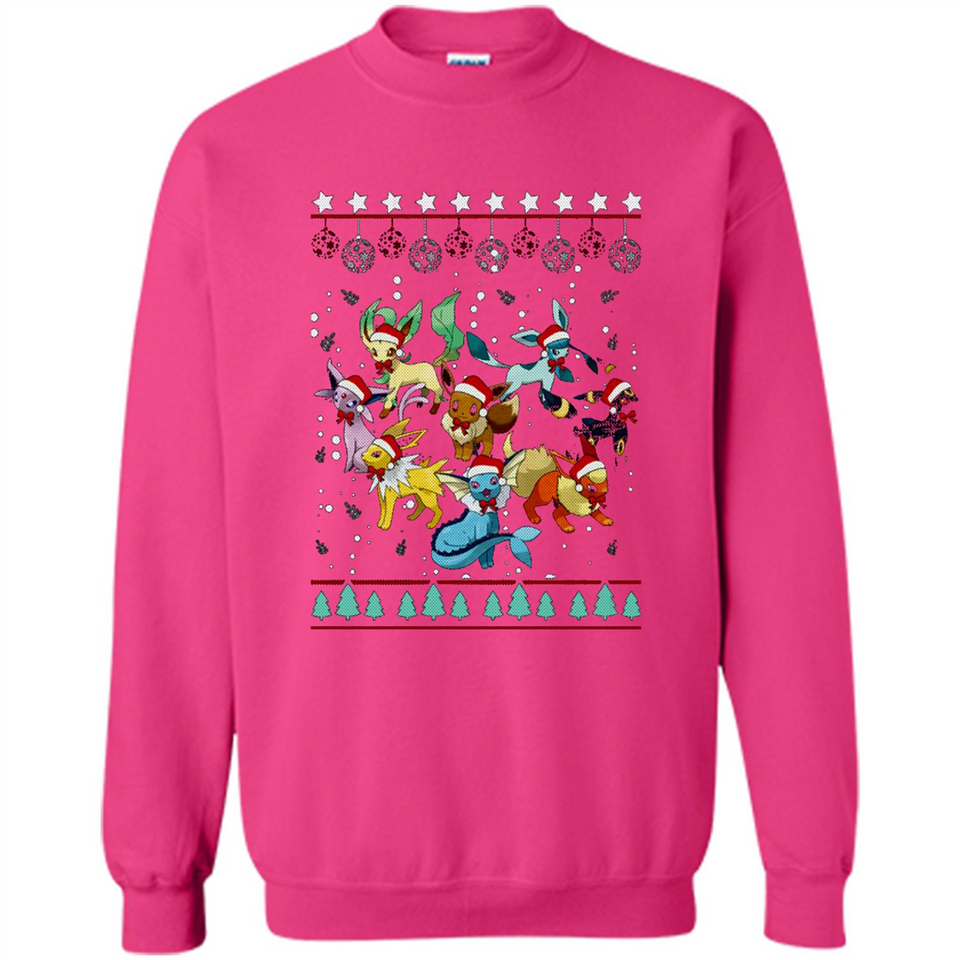 Pokemon Eeveelutions Ugly Christmas Sweater Perfect Christmas PINGPONG