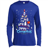 Christmas Ugly Sweater Animal Tree Pine Merry Christmas - Canvas Long Sleeve T-Shirt