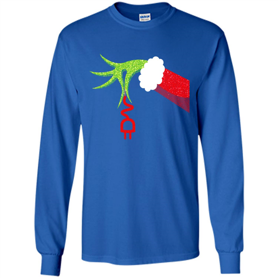 Funny Grinch Hand Holding Electrician Ornament Christmas PING PONG