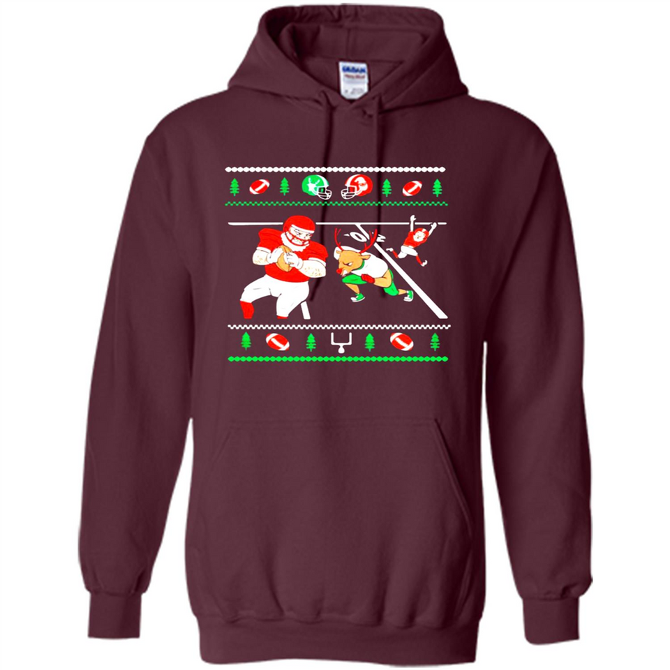 Santa vs Deer Football Ugly Christmas PINGPONG