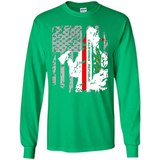 Paradise California Firefighter Thin Red Line Funds Youth T-Shirt PINGPONG - Long Sleeve T-Shirt