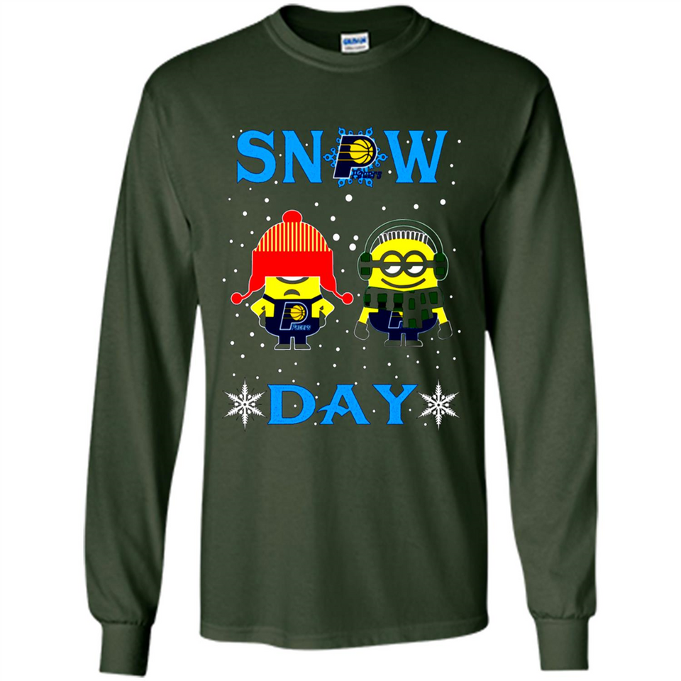 Snow Day Shirt For Indiana Pacers Vs Minion Fans pingpong