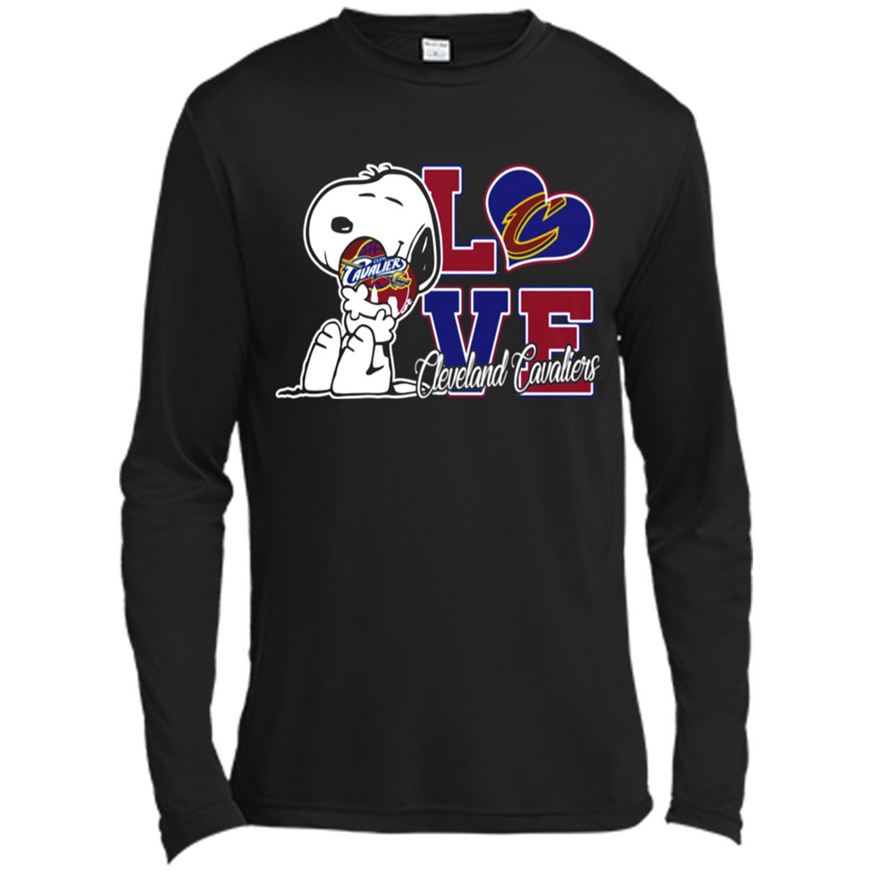 Snoopy loves NBA Cleveland Cavaliers - Canvas Long Sleeve T-Shirt