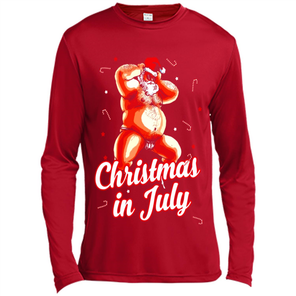 Christmas In July - Funny Dancing Santa - Canvas Long Sleeve T-Shirt