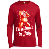 Christmas In July - Funny Dancing Santa - Canvas Long Sleeve T-Shirt
