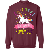 Unicorns Are Born In November T Shirt Hoodie Sweater