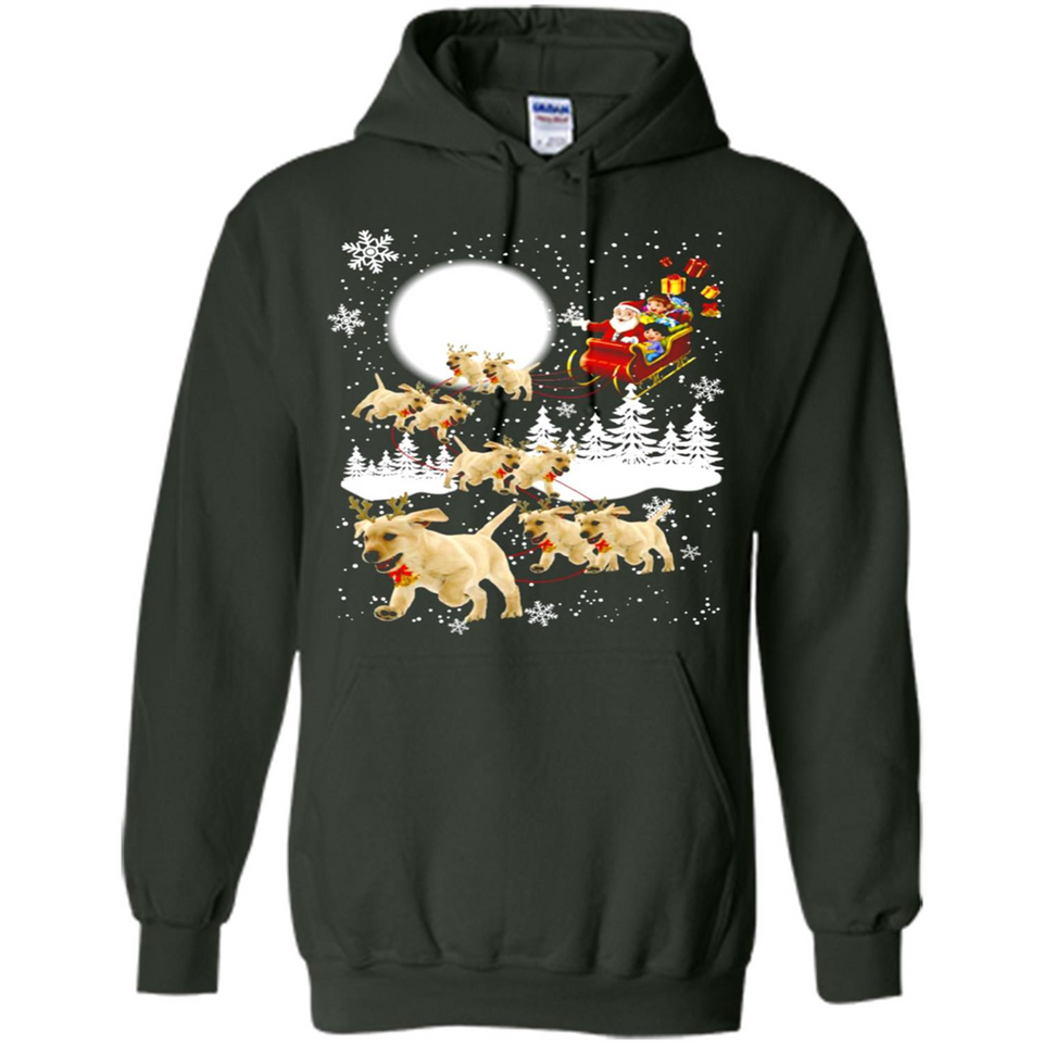Christmas Santa Golden Retriever Sleigh For Labrador Retriever