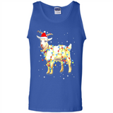 Christmas Lights Goat Wearing Santa Hat Funny Xmas - Tank Top