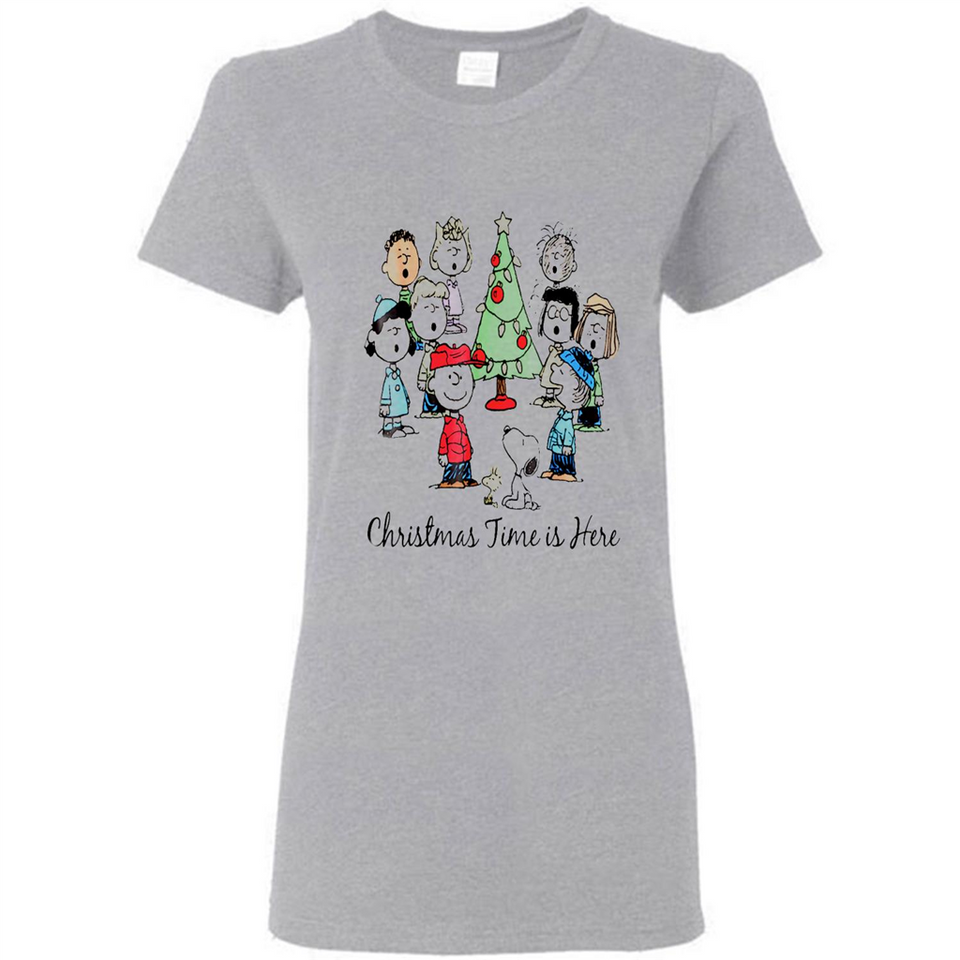 Snoopy Christmas Time Is Here Sporty T-Shirt - Ladies Short-Sleeve