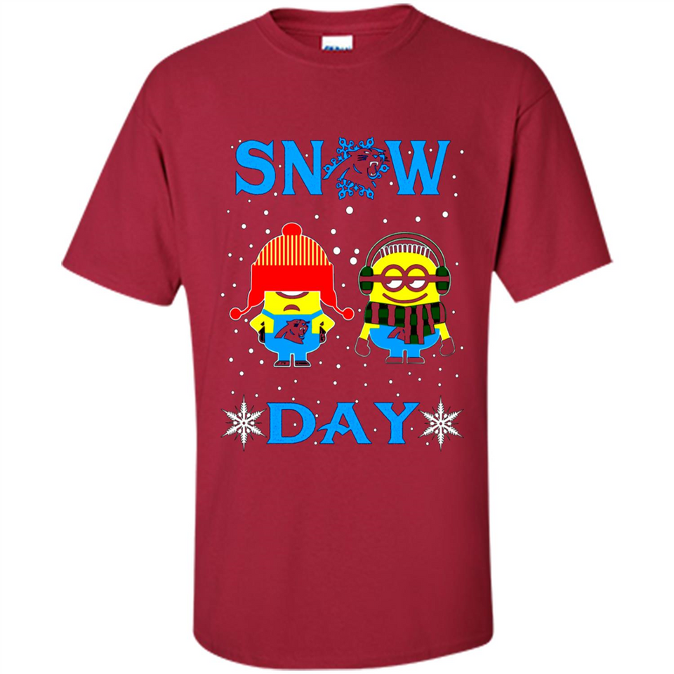 Snow Day Shirt For Carolina Panthers Vs Minion Fans pingpong
