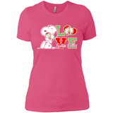 Snoopy loves NBA Boston Celtics - Ladies' Boyfriend T-Shirt