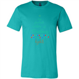 My Favorite Color is Christmas Lights Xmas Sporty T-Shirt - Canvas Unisex T-Shirt