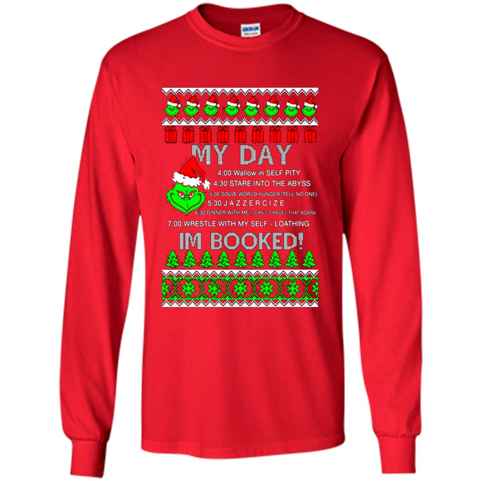 Mr Grinch my day I’m booked Christmas sweater PINGPONG