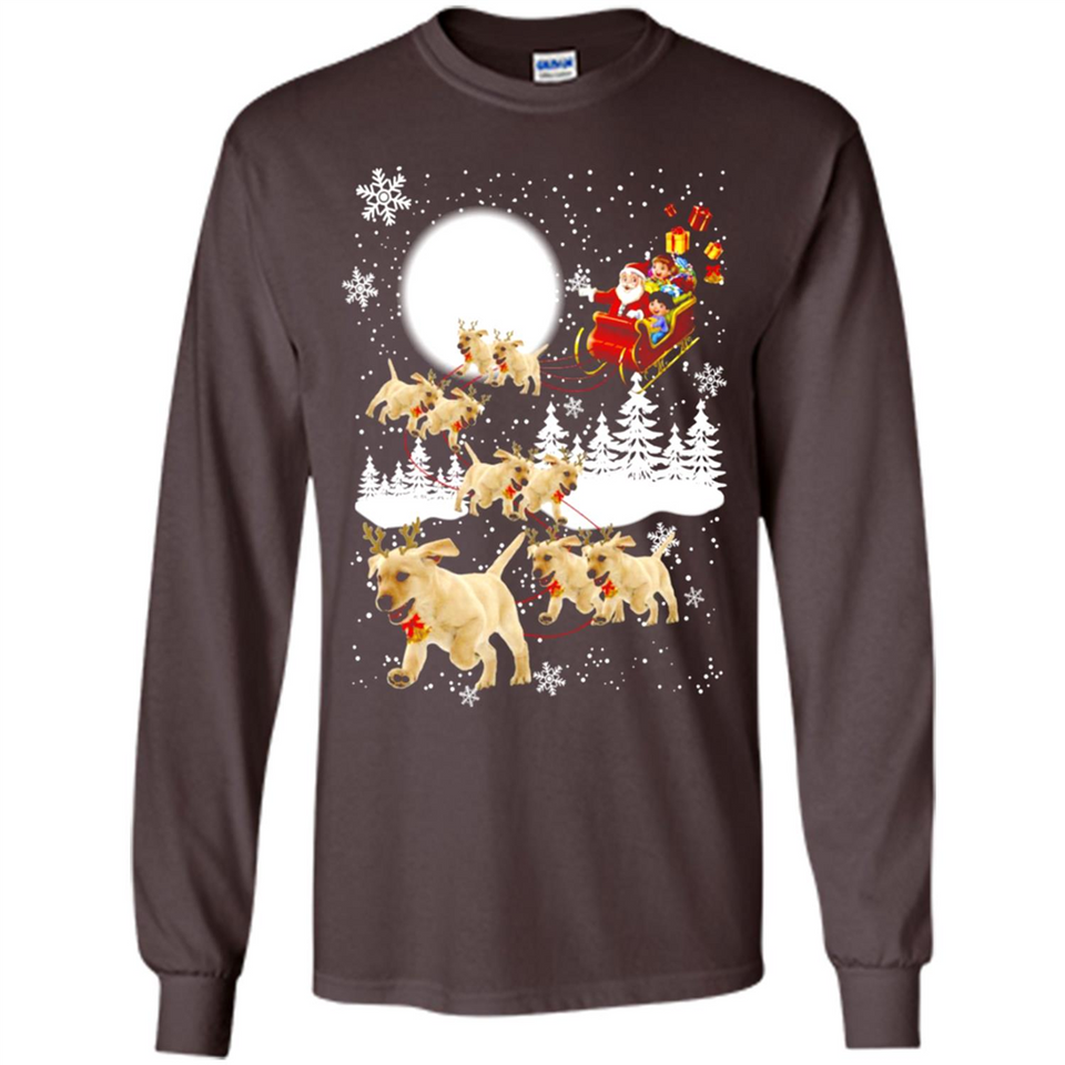 Christmas Santa Golden Retriever Sleigh For Labrador Retriever